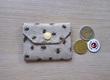 Mini mini Portemonnaies Geldbörse Biene 2 Fächer  Handarbeit Handmade