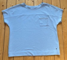 monari Sweatshirt Shirt Hellblau Kurzärmliges Oberteil Gr. EU 46 Baumwoll-Mix