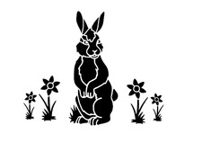 Schablone " Osterhase6 " auf