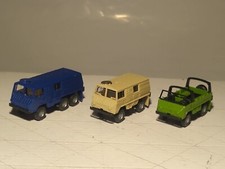ROCO H0 SET 3 GELÄNDEWAGEN STEYR-PUCH PINZGAUER 710 T MTW+710 K 4x4+712 K 6x6