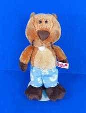 NICI BIBER BRANDON Summer Sommer Plüsch braun blau-weiße Hose Badehose 25 cm