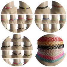 Elastische Halskette Halsband Gothic Tattoo Frau Mädchen  Farbwahl Modeschmuck