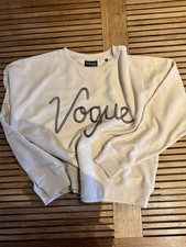 VOGUE Cropped Sweatshirt Ecru