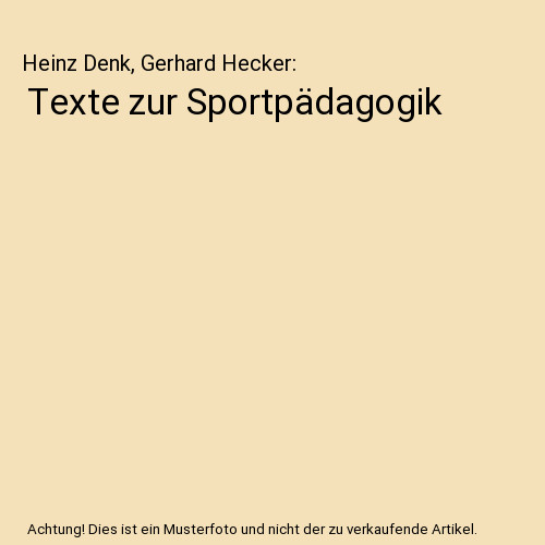 Texte zur sportpädagogik - texte,