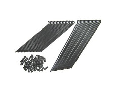 1 Satz Speichen EMW R35 Vorderrad schwarz/chrom Kleeblatt