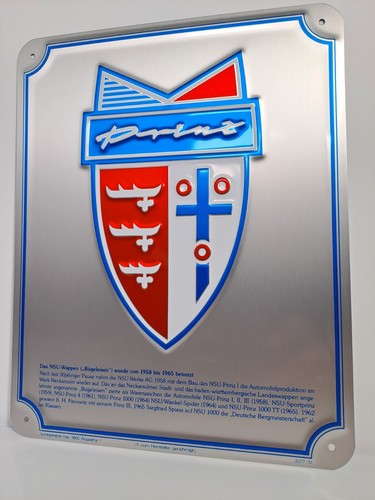 Nsu blechschild 19 7 cm - nsu,