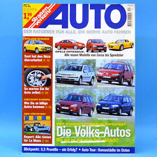 AUTO Straßenverkehr 12 1999 A Opel Speedster Billige Autos Seat Ibiza VW Golf