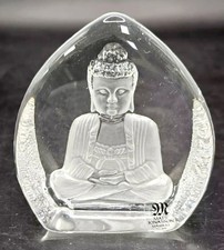 Mats Jonasson - Buddha - Glas Kristall  Briefbeschwerer Skulptur - NEU OVP