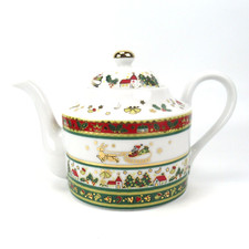 Porzellan Teekanne Serie Merry Christmas Weihnachten Ahornblatt wie Maebata