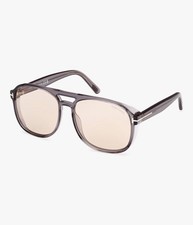 Tom Ford ROSCO FT 1022 Unisex Sunglasses Transparent Grey/Brown 58/16/140 w. NEU