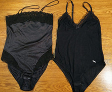 2 Damenbodys Schwarz Gr. S