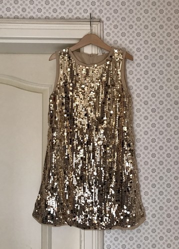 Kleid 128 neu pailletten - h&m,