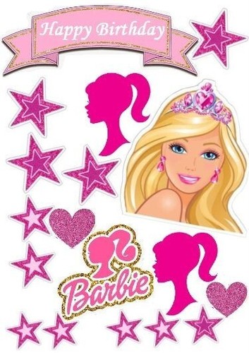 Barbie tortenaufleger - barbie,