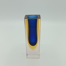 Murano Glas Blockvase Sommerso