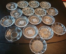 17 Glas Dessert/Eisteller - 13,5 - 14,5 cm verschiedene Muster