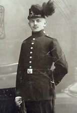 CDV Soldat mit Tschako Sachsen Reserve Jäger Bataillon Nr.12, O. Hertel Freiberg