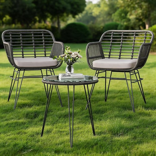 3teiliges rattan gartenmöbel - 3teiliges,