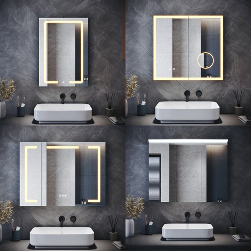 Led spiegelschrank 80cm - led, 36-80cm