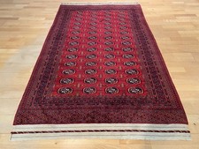6321 Handgeknüpfter Afghan Buchara 210x122cm  Orientteppich Carpet Tappeto Rug