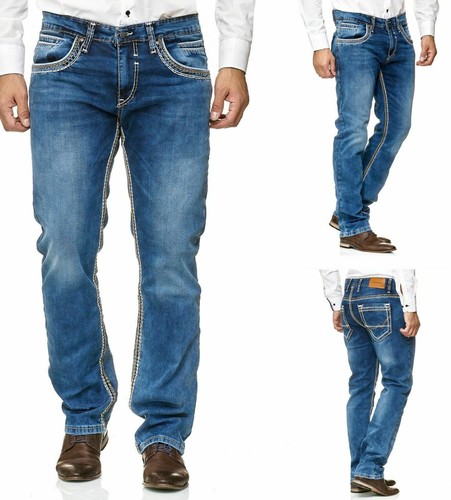 Straight herren jeans basic - herren,