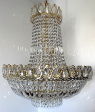 Kronleuchter Plafoniere Messingfarben Kristalllüster Ø60cm  12-fl.