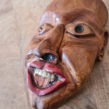 Holz Maske Wanddeko
