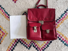 DDR Vintage Leder Tasche Rot
