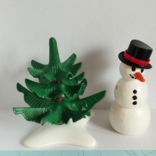 Playmobil Zubehör Winter Tannenbaum mit Schneemann Gebraucht