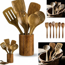 9 Stück Naturholzlöffel zum