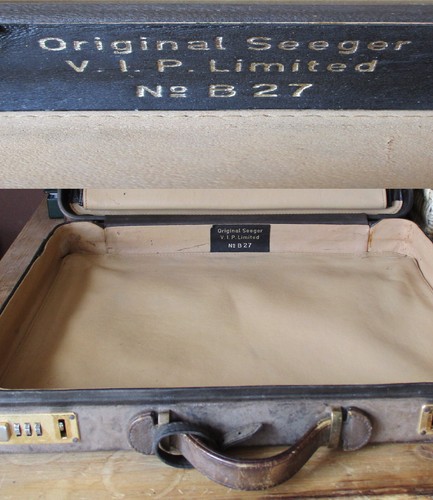 Vintage leder aktenkoffer - vintage,