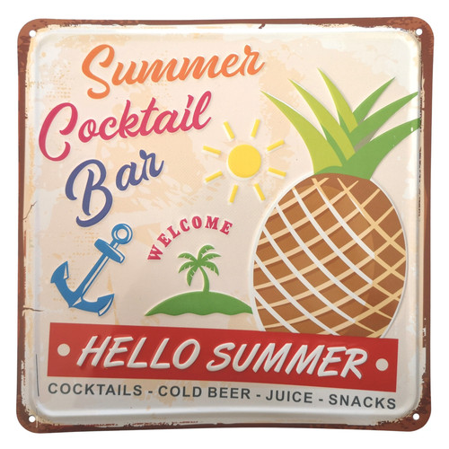Blechschild summer cocktail - blechschild,