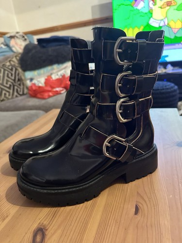 Zara leder cut - leder, stiefel