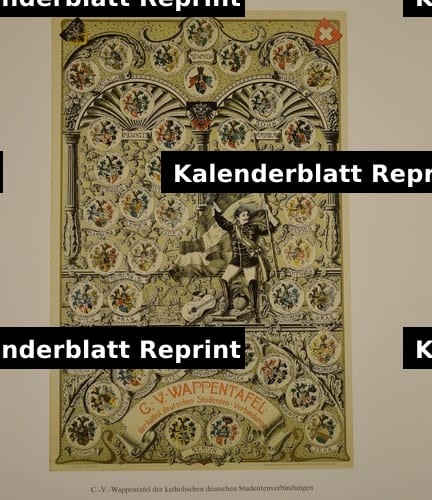 Kalenderblatt wappentafel - kalenderblatt, „wappentafel