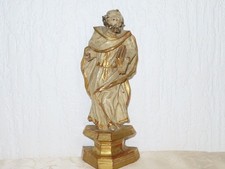 Antik Heiligenfigur Holz Figur Heiliger mit Buch !wohl Grödnertal!