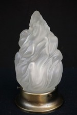 Art Deko  Deckenlampe  Plafoniere Kronleuchter Flammglas  Ø 12 cm überarbeitet