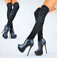 Plateau overknne stiefel - plateau,
