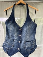 Neckholder Jeans Weste