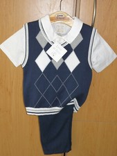 Jungenkombination 3-Teiler Emile et Rose Eton 23 Monate 88 cm Neu