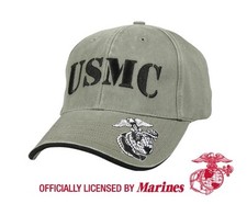US Marine Corps Usmc Eag Globe & Anchor Ega Army Mütze Cap olive drab Hat