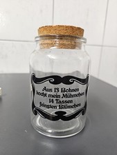 Vorratsglas Mit Deckel, 70er Jahre, Korkdeckel, Vintage, Aus Nachlass