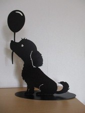 Metall Hund, ca. 35 cm hoch und 28 cm lang.