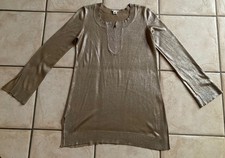 Original Hermes Pullover Tunika Damen Gr. 38 100% Seide sehr gut Glänzend Mega