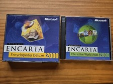 Vintage Software Microsoft Encarta 2000 Encyclopedia Deluxe und World Atlas
