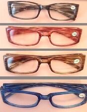 4x Lesebrillen Lesehilfe Brille in Braun Blau Rot & Grau in verschiedene DPT 