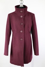 Stile Benetton bordeauxvioletter Mantel Herbst/Winter Gr.46/L Wollmischung