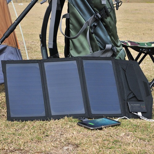 Tragbares solarpanel 15w - solarpanel, mit