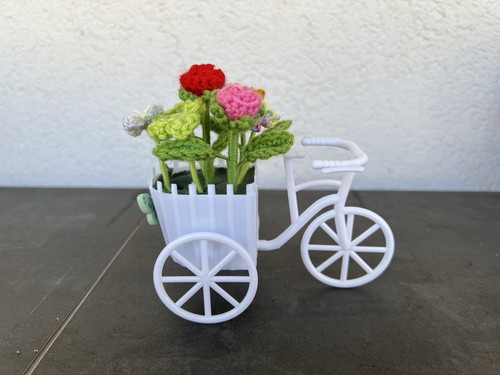 Gehäkelte blumen fahrrad - gehäkelte, in