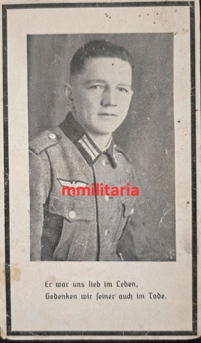 Sterbebild wwii obergefreiter - sterbebild,