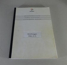 Ersatzteilliste / Teilekatalog Schaeff Mobilbagger HML 25 X Stand 01/1990
