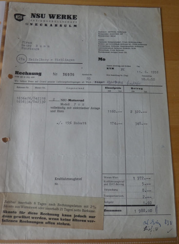 Original nsu werke neckarsulm - original,